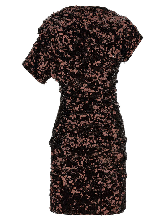 Ganni Brown Sequins Mini Dress
