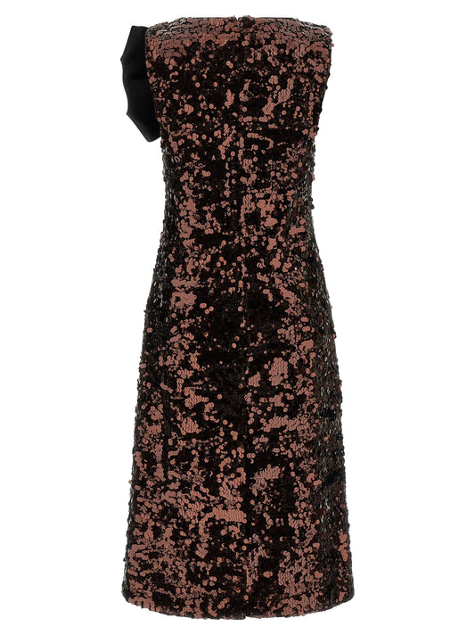 Ganni Velvet Sequins Straight Midi Dress
