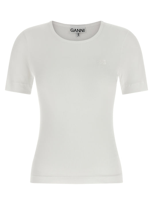 Ganni Logo Embroidery T-shirt