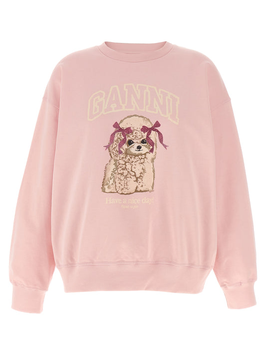 Ganni Front Print Sweatshirt