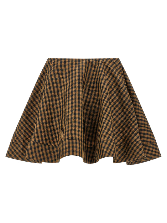 Ganni Crinckled Taffetà Skirt