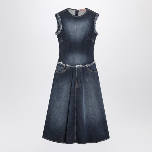Acne Studios Blue layered denim midi dress