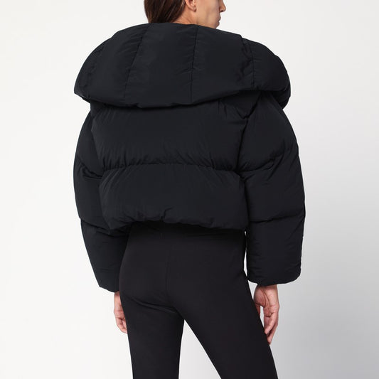 Diesel Black W-Iley-T1 wrap padded jacket