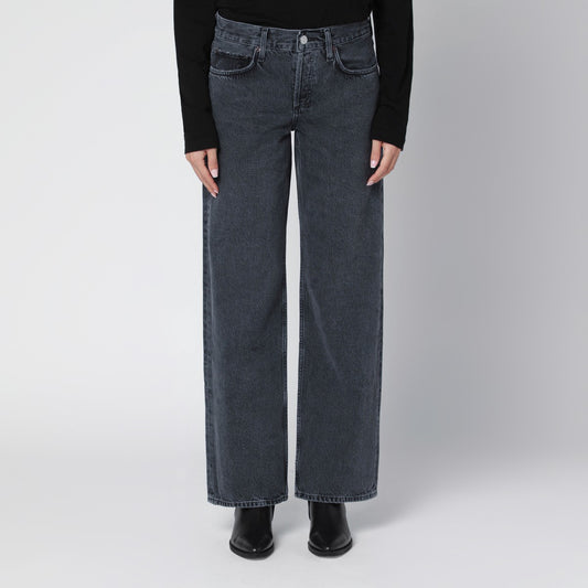 AGOLDE Black faded-effect jeans