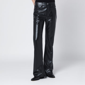 AGOLDE Black faux leather trousers Mid Rise Kick Boot
