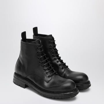 Dolce & Gabbana Dolce&Gabbana Black lace-up leather ankle boot