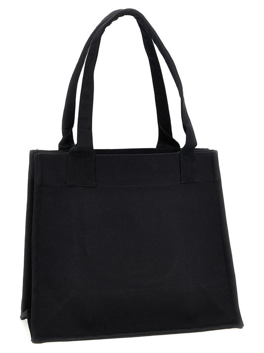 Ganni Large Easy Shopper Contrasted Logo Shopping Bag