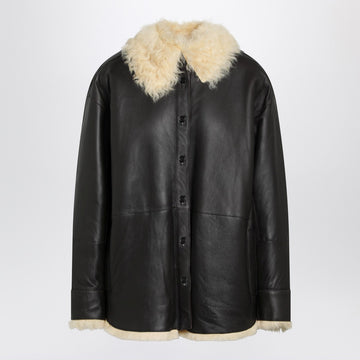 Acne Studios Shearling shirt jacket coffe brown