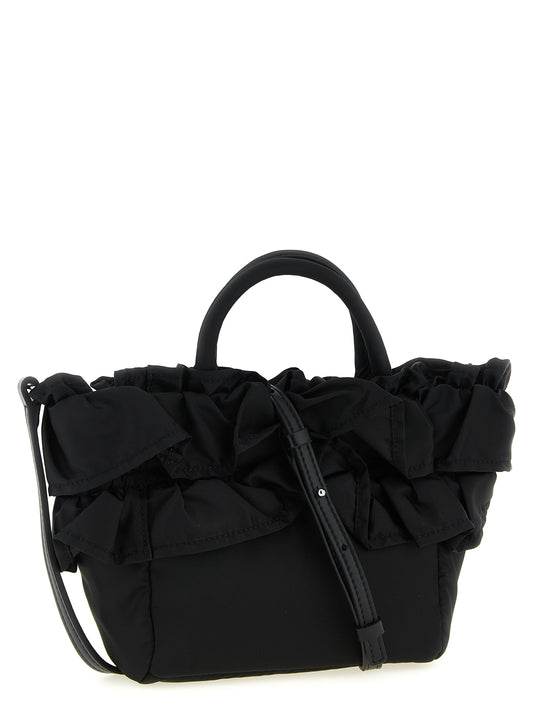 Ganni Mini Shopper Ruffle Handbag