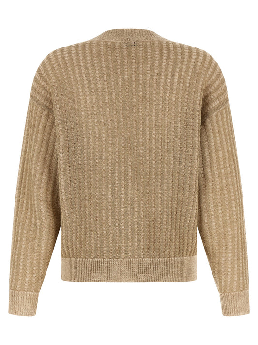 Peserico Waffle Lamé Cardigan