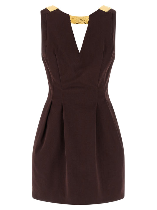 Elisabetta Franchi Metal Plaque Dress