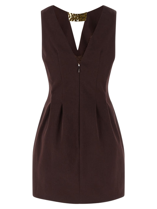 Elisabetta Franchi Metal Plaque Dress