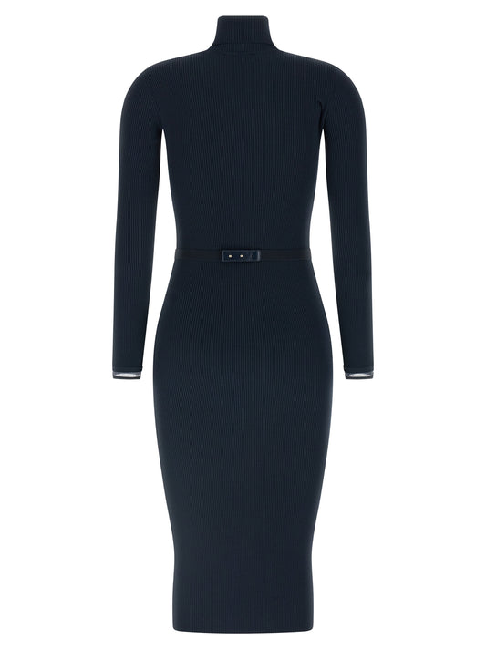 Elisabetta Franchi Logo Belt Dress