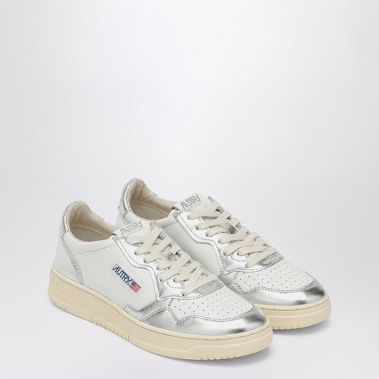 AUTRY Low Medalist white/silver trainer