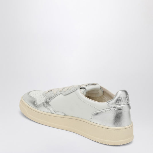 AUTRY Low Medalist white/silver trainer