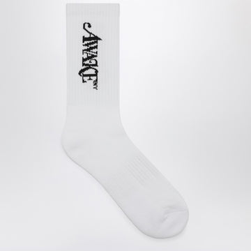 Awake NY White cotton socks with logo