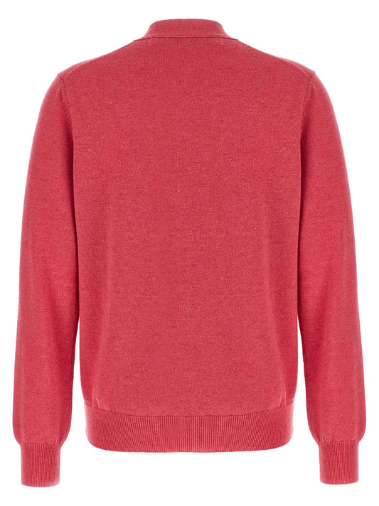Comme Des Garçons Play Double Red Emblem Cardigan