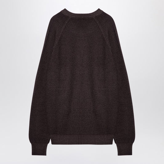 Tagliatore Brown virgin wool pullover