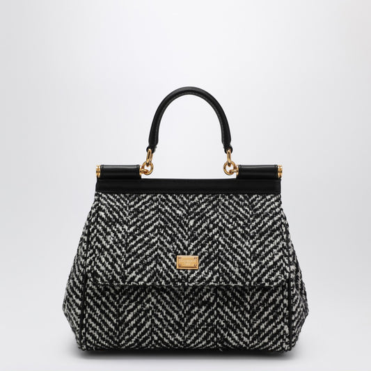 Dolce & Gabbana Dolce&Gabbana Chevron fabric handbag Sicily medium