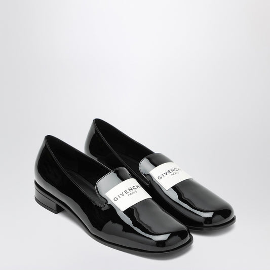 Givenchy Black patent leather tuxedo loafers