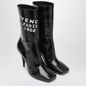 Black Sliced Square GIVENCHY Tape ankle boots