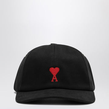 Ami Paris Black baseball cap with logo