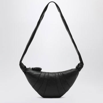 LEMAIRE Small Croissant bag in black leather
