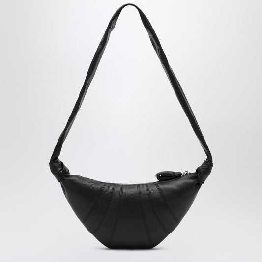 LEMAIRE Small Croissant bag in black leather