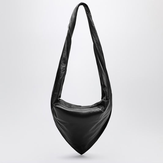 LEMAIRE Scarf bag in black/brown leather
