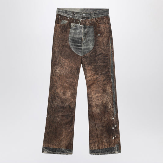 Acne Studios Jeans with Trompe L''Oeil print