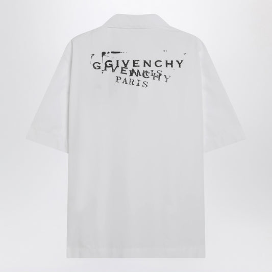 Givenchy White poplin shirt with logo print
