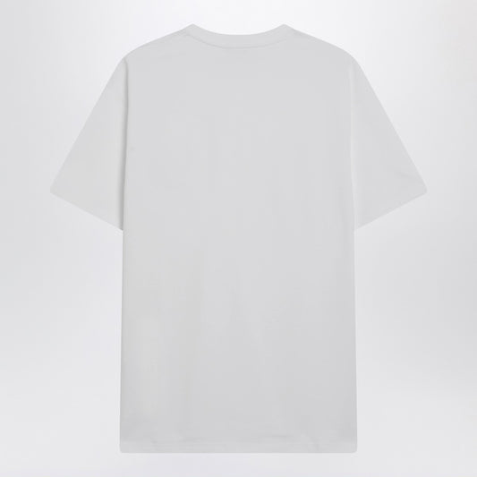Givenchy White cotton and silk T-shirt with jacquard logo