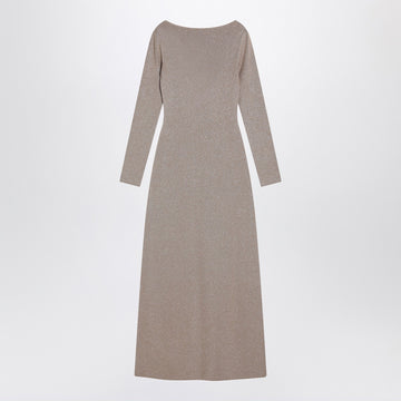 Max Mara Pianoforte Beige dress in viscose and lurex yarn