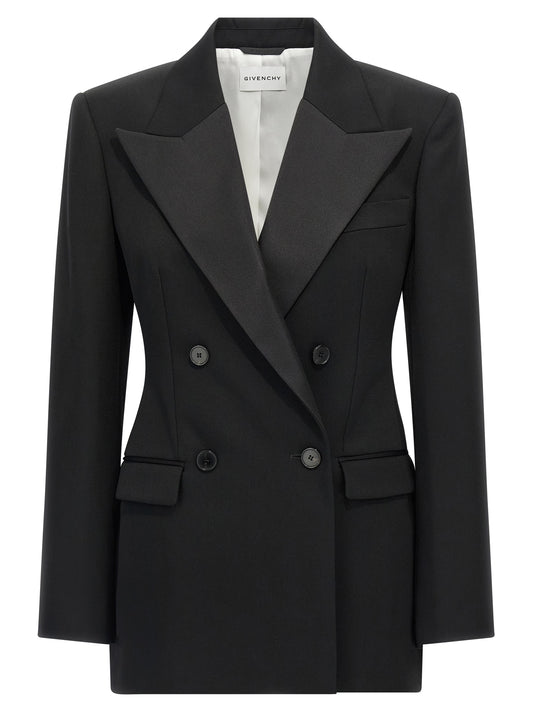 Givenchy Satin Lapel Blazer