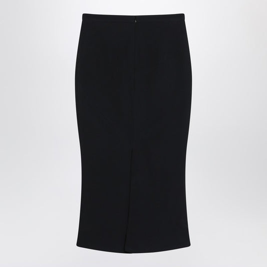 Givenchy Black midi skirt with pleats on the back