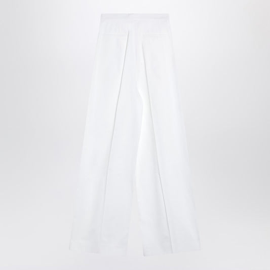 Givenchy White pleated cotton trousers