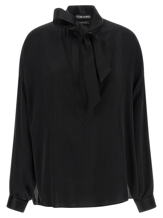 Tom Ford Lavallière Neck Blouse