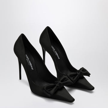 Dolce & Gabbana Dolce&Gabbana Black satin pumps with bow