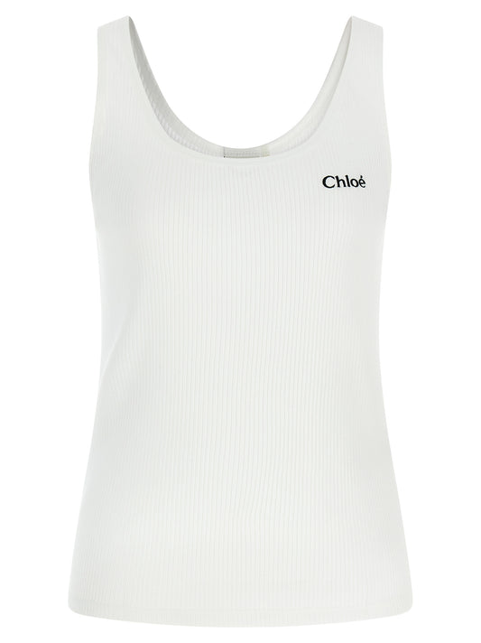 Chloé Logo Embroidery Top