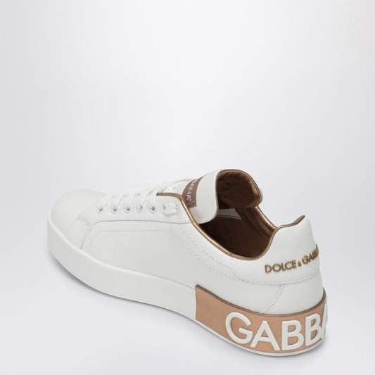 Dolce & Gabbana Dolce&Gabbana White/gold Portofino sneakers