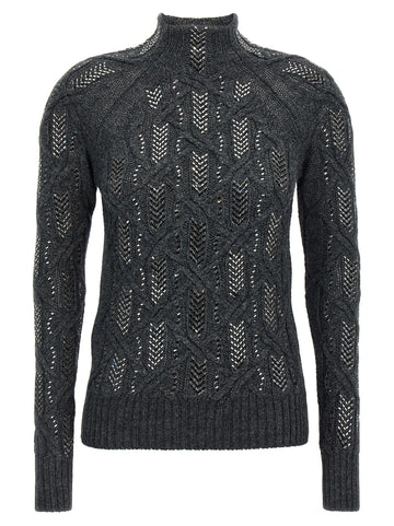 Ermanno Scervino Crystal Braid Sweater