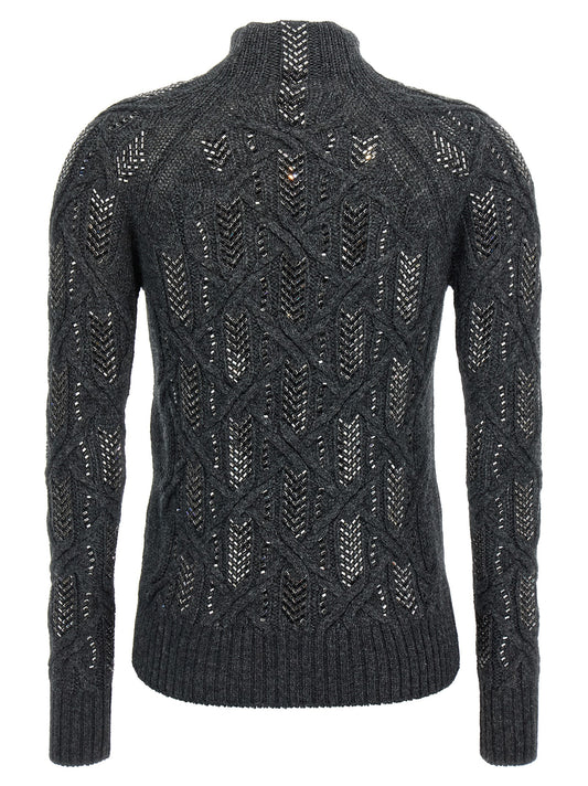 Ermanno Scervino Crystal Braid Sweater