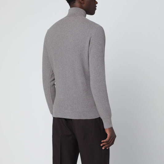 Tagliatore Beige wool turtleneck sweater