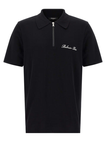 Balmain Logo Embroidery Polo Shirt
