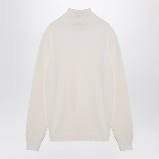 Tagliatore White virgin wool turtleneck