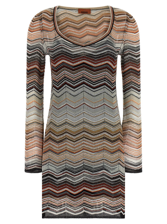 Missoni Chevron Lamé Dress