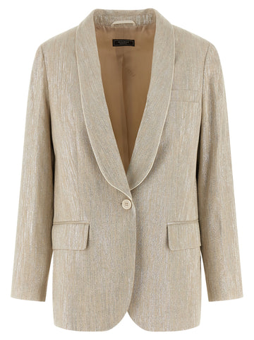 Peserico Lamé Thread Blazer