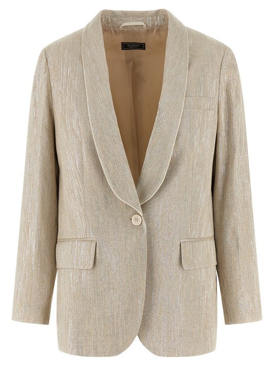 Peserico Lamé Thread Blazer