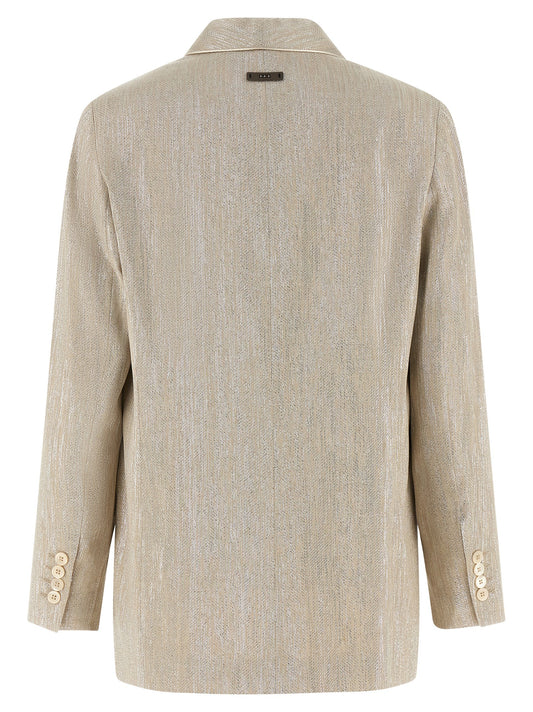 Peserico Lamé Thread Blazer