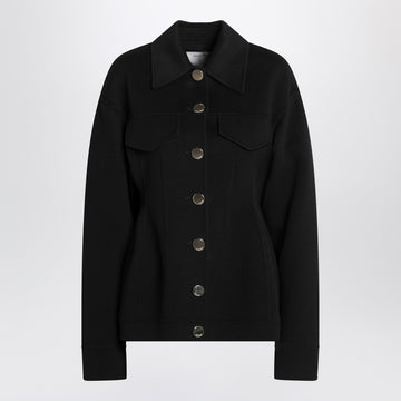 Sportmax Single-breasted black wool jacket